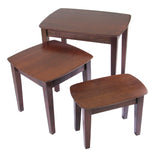 Winsome Bradley Nesting Tables, 21.9"H, 17.9"H, 14"H, Walnut Winsome