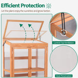 MCombo Greenhouse Wooden Cold Frame Greenhouse, Garden Portable Mini Greenhouse Cabinet, Raised Flower Planter Shelf Protection for Outdoor Indoor MCombo