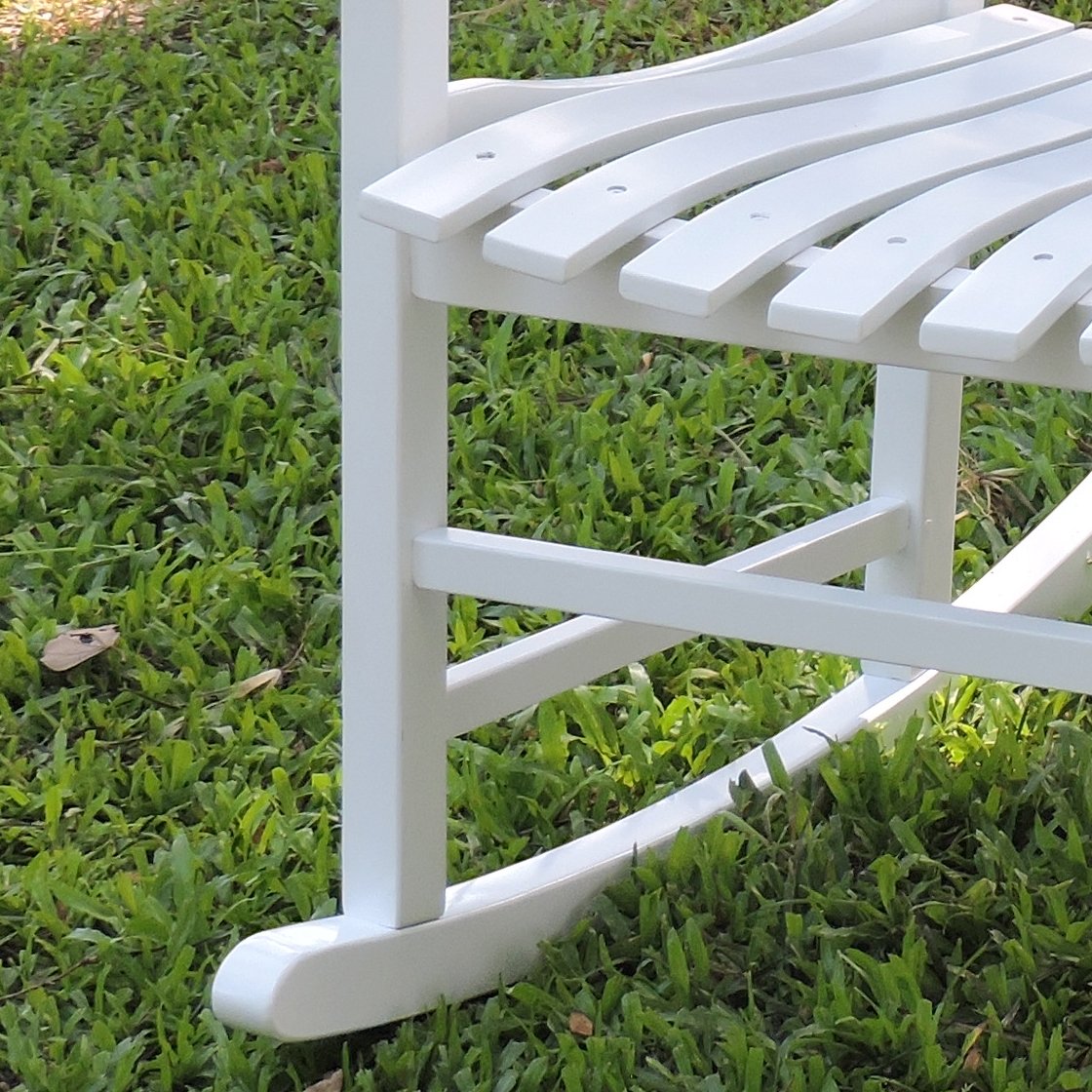 Merry Garden - White Porch Rocker/Rocking Chair Acacia Wood Merry Pet