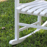 Merry Garden - White Porch Rocker/Rocking Chair Acacia Wood Merry Pet