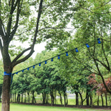 Rainbow Craft Ninja Warrior Obstacle Course for Kids - 50ft Slackline, 12 Removable Buckle Loops, 12 Ninja Attachments, Outdoor Training Equipment Rainbow Craft