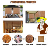 Bamboo Roll Up Shades Bamboo Shades for Patio Outdoor Blinds for Porch, Bamboo Roll Up Blinds Patio Shades Roll Up Outdoor Bamboo Blinds for Outdoor Patio 26×59in（W×H） Brown OCAZI