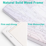 Framed Paint by Numbers Kit for Adults Beginner, Hummingbird Easy Paint by Number Kits on Canvas Framed, DIY Acrylic Oil Painting by Numbers with Frame for Gift Home Decor 8 x 12 inch GEEHEIY