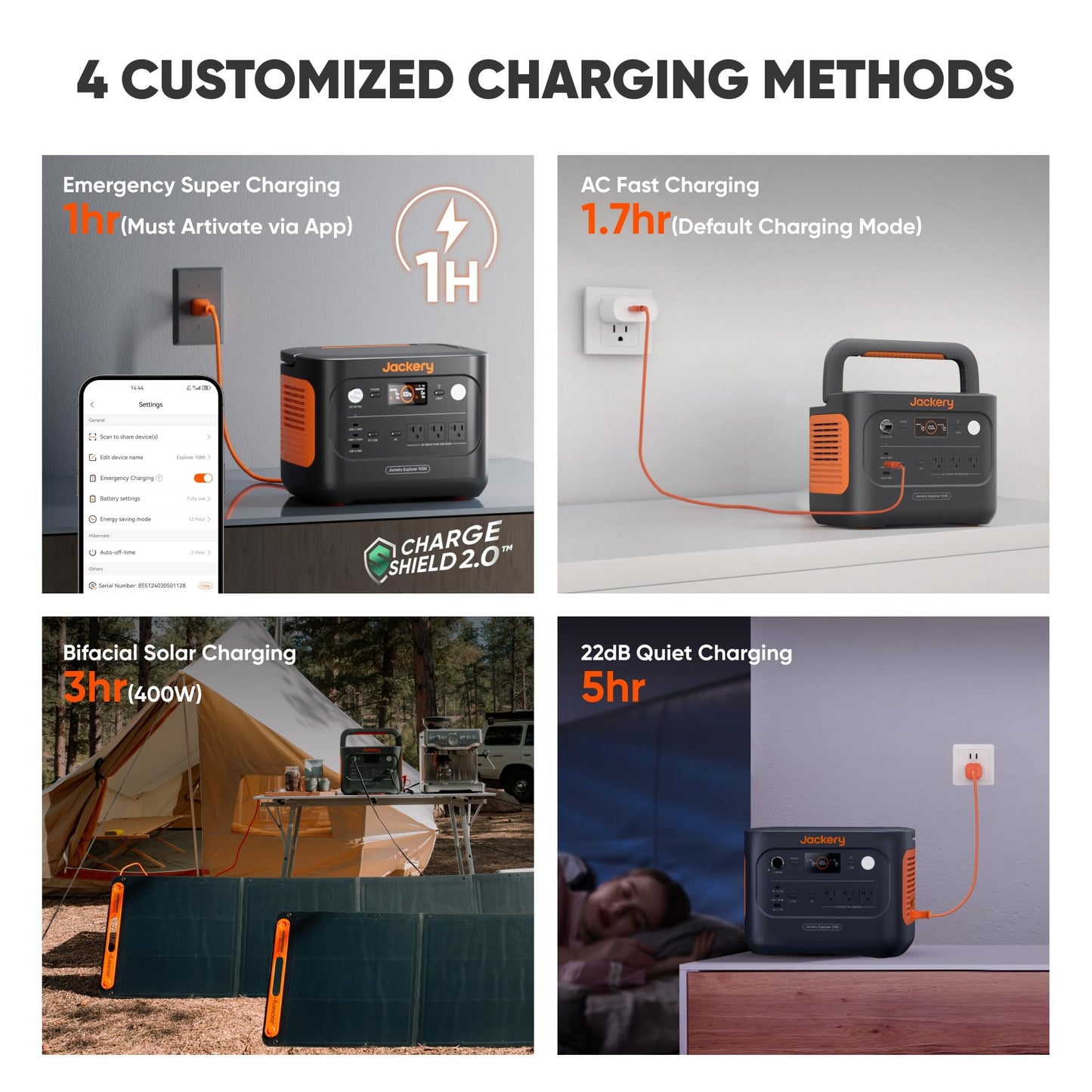 Jackery Explorer 1000 v2 Portable Power Station(2024 New),1070Wh LiFePO4 Battery,1500W AC/100W USB-C Output, 1 Hr Fast Charge, Solar Generator for Outdoor Camping,Off-grid Living,RV,Emergency - WoodArtSupply