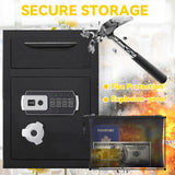 2.6 CUB Depository Drop Safe Fireproof, Front Drop Slot Lock Box with Digital Combination and Anti-Fishing, Silent Deposit Safe Box, Security Money Safe for Cash Slips Expense Business Office Home KAER