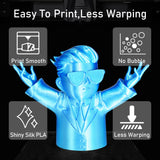 DO3D Silk Peacock Blue PLA Satin Shiny 3D Printer Filament, 1.75mm Diameter 1kg Spool 2.2lbs for FDM 3D Printers DO3D