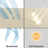 INFRANGE 10' x 15' Rectangle Sun Shade Sails Canopy UV Block for Patio Deck Pergola Yard Lawn Outdoor Activities (Beige) INFRANGE