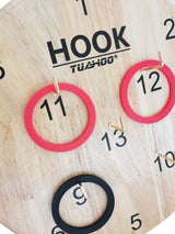 TUAHOO Hanging Hook Ring Toss Game for Kids Adults, Wooden Board Darts Hookie Wall Game for Game Room, Indoor Outdoor Yard Game for Family Holiday Party Backyard Toys TUAHOO