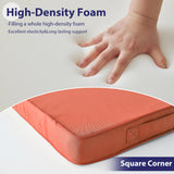 IPYNBAP Outdoor Chair Cushions Set of 4，Waterproof Outdoor Seat Cushions for Patio Furniture，Patio Chair Cushions with Handle and Ties, Square Corner Outdoor Chair Pads, 19" x 19" x 3", Spice IPYNBAP