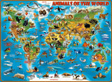 Ravensburger Animals of The World 300 Piece XXL Jigsaw Puzzle forKids - | Unique Piece Design | Anti-Glare Surface | Skill-Building, Fun Activity | Amazon Exclusive Ravensburger