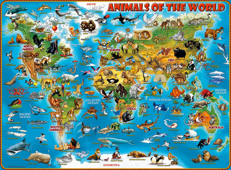 Ravensburger Animals of The World 300 Piece XXL Jigsaw Puzzle forKids - | Unique Piece Design | Anti-Glare Surface | Skill-Building, Fun Activity | Amazon Exclusive Ravensburger