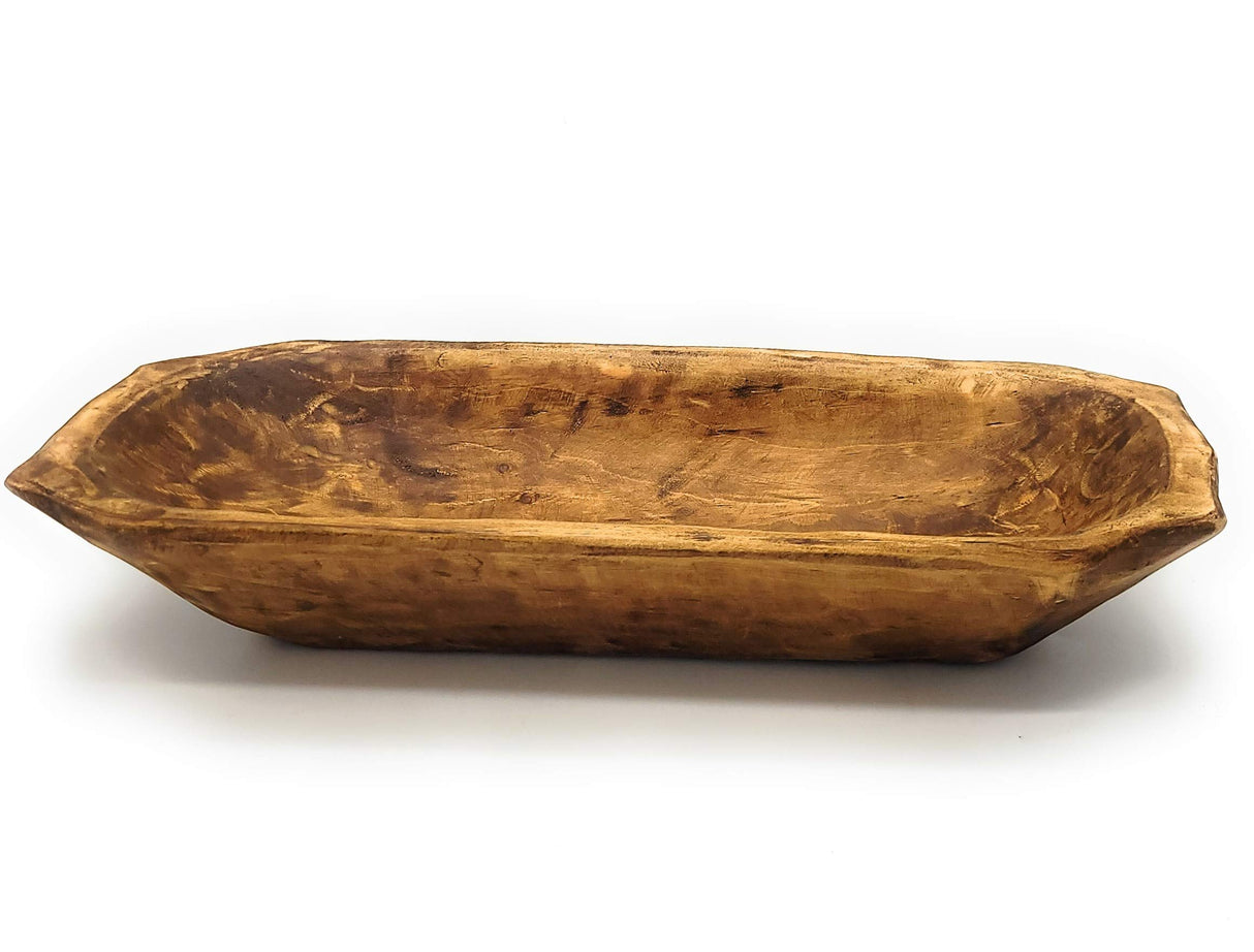 Farmhouse Rustic Wooden Decorative Bowl-Unique Dough Bowl- The Big Horn Ranch Junkie Mercantile