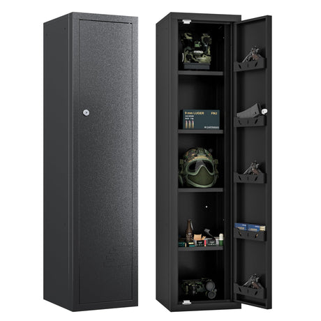 KAER Ammo Cabinet 59-Inch Tall Gun Cabinet Ammo Safe for Home Safes Use Quick Access with Ammunition Compartment and Removable Shelves Guns Accessories KAER