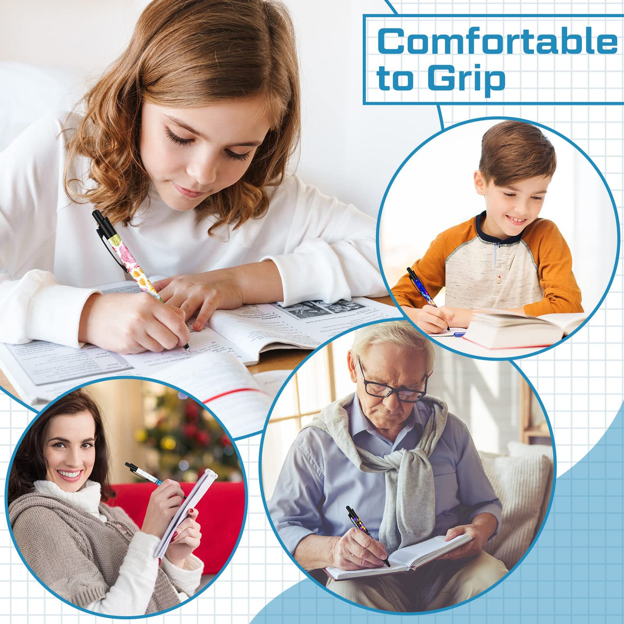 Yexiya Sublimation Pens Blank Heat Transfer Pen Sublimation Ballpoint Pen with Shrink Wrap White Aluminum Customized Clip Pen School Supplies for Christmas Office School Stationery Supplies (10 Sets) Yexiya