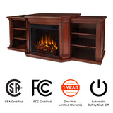 Real Flame Valmont 74" Electric Fireplace TV Stand for TVs up to 70 inches, Entertainment Center with Adjustable Shelves and Storage, TV Stand for Living Room and Bedroom, Remote Control, Timer Real Flame