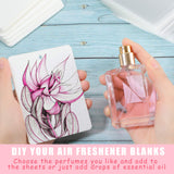 150 Pieces Sublimation Air Freshener Blanks Car Hanging Sheets Air Freshener Sheets Felt Air Freshener Rectangle Fragrant Sheets with Elastic Rope and 200 Pieces Bags for Car Interior Decoration Frienda