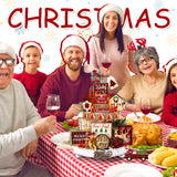 Shellwei 24 Pcs Christmas Tiered Tray Decor Wood Rustic Christmas Decoration for Home Table Shelf Christmas Winter Farmhouse Decor Xmas Trees Gnome Elk Snowflake Wooden Signs Buffalo Plaid Table Decor Shellwei