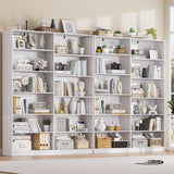 White Bookcase with 24 Open Shelves, 6 Tier Large Bookshelves, 70.8 Inch Tall Bookshelf and Bookcases for Living Room, Bedroom, Home Office Library Odeekea