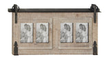 Deco 79 Wood 4 Slot Wall Photo Frame with Metal Accent, 26" x 1" x 14", Brown, SMALL SIZE Deco 79