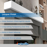 Ortaville Fireplace Mantel, Modern Design, Matte Lacqeur Finish, Wall-Mounted Floating Shelf (72", White) Ortaville