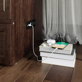 AFI, Northfield Murphy Bed Chest Queen with 6" Mattress, Storage Drawer & Built-in USB Charger, Burnt Amber AFI