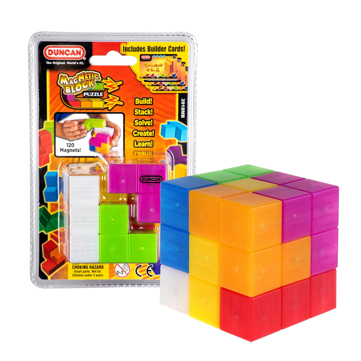 Duncan Toys 3918MB MagNetic Block Puzzle, Magnetic Puzzle for Kids, Multicolored, 1 Puzzle Duncan