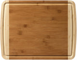 Bamboo Cutting Board - Wood Chopping Board with Juice Groove, Charcuterie Board, Serving Platter Cheese Board, Bread Board, Turkey Meat Cutting Board Indigo True