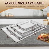 BIEAMA 6 Pack Half Size Baking Sheet Pan Aluminum Commercial Pan for Oven Freezer Bakery Hotel Restaurant 13" × 18" BIEAMA