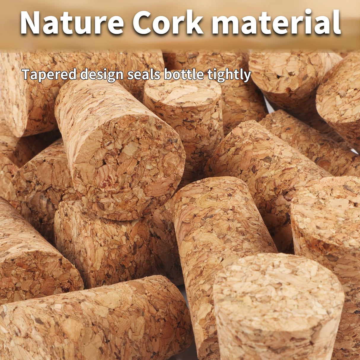 20 Pack Soft Wood Tapered Corks, Leakproof Plugs for Wine, Beer & Liquor Bottles, DIY Crafts 0.940.671.38 In Svalor