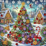 Christmas Diamond Art Kits for Adults Beginner,5D Special Shape Christmas Tree Diamond Painting Kits,DIY Crystal Drill Diamond Dots Paint by Gem Art Crafts for Home Decor 12 X 12Inch SHICERNHJ