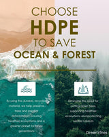 GREENVINES 7-Piece Outdoor Dining Set | HDPE | Patio Table and Chairs Sets for 6 | Patio Furniture | All Weather | Umbrella Hole | Teak | for Backyard Poolside Garden GREENVINES