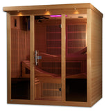 DYNAMIC SAUNAS Golden Designs Monaco 6-Person Near Zero EMF Far Infrared Sauna Canadian Hemlock (Nature Finish) DYNAMIC SAUNAS