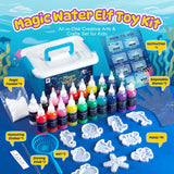 Magic Water Elf Toy Kit, Aqua Fairy Water Gel Kit for Kids with 20 Magic Gel & 10 Molds,Make Your Own Water Pets & Squishy Toys, Craft Kits for Kids Ages 8 9 10 Years Old TMOL