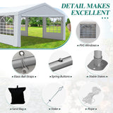 GARTOO 20' x 30' Canopy Party Tent & Carport - Heavy Duty Outdoor Wedding Gazebo with 4 Sand Bags, Event Shelter Canopy for Outdoor Event, Wedding, Birthday Party GARTOO