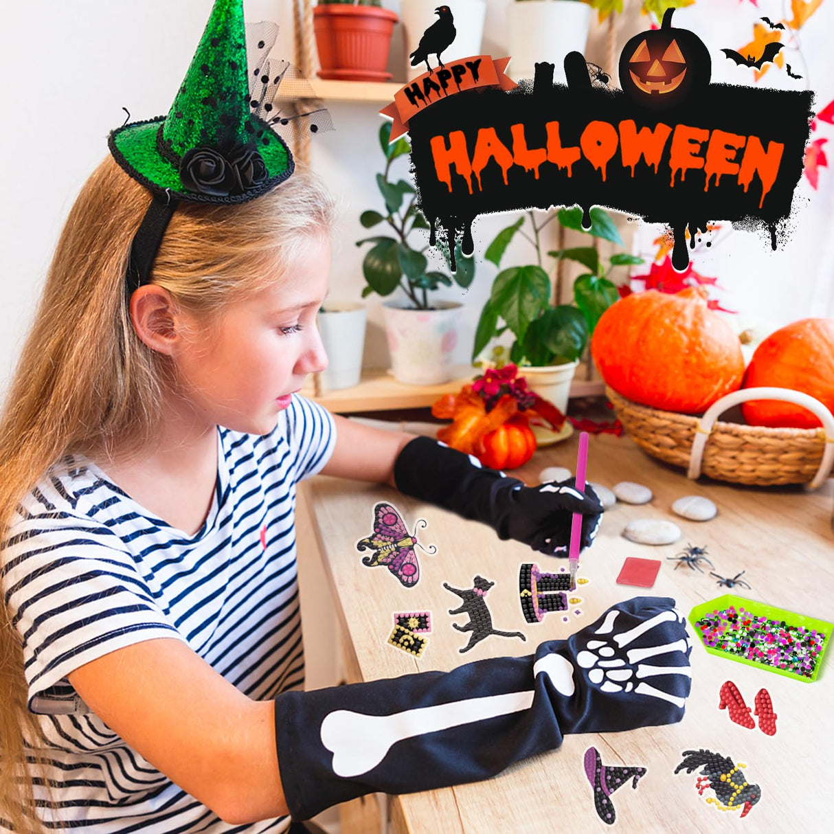 Labeol Diamond Art Kits for Kids Boys and Girls Ages 6-8-10-12 Easy to DIY Creative Diamond Art Sticker Craft by Numbers Kits for Kids and Adult Beginners (Magic) Labeol