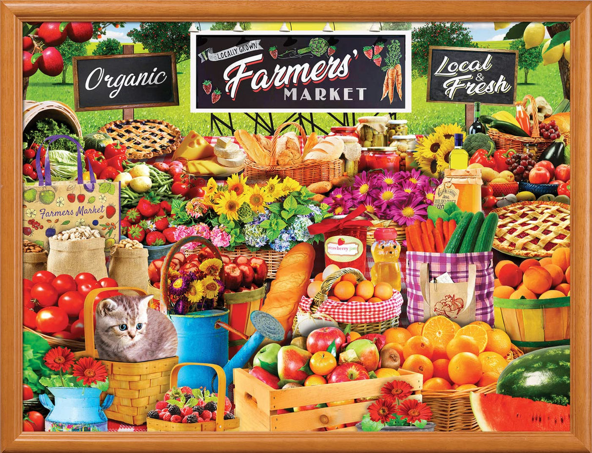 MasterPieces 300 Piece EZ Grip Jigsaw Puzzle - Farmers Market - 18"x24" Masterpieces