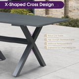 PURPLE LEAF 11 Pieces Patio Dining Set Wicker Outdoor Furniture Rectangular Table and Chairs Set for Garden Deck Aluminum Frame Backyard Kitchen Set, Cushions and Pillows Included Taupe PURPLE LEAF
