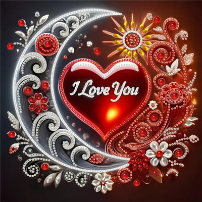 BYGFHLYW 5D Diamond Painting Kits for Adults, Heart Diamond Art Kits for Adults Beginner, DIY Special Shaped Diamond Rhinestones Diamonds Dot Gem Painting for Home Wall Decor 11.8x11.8inch