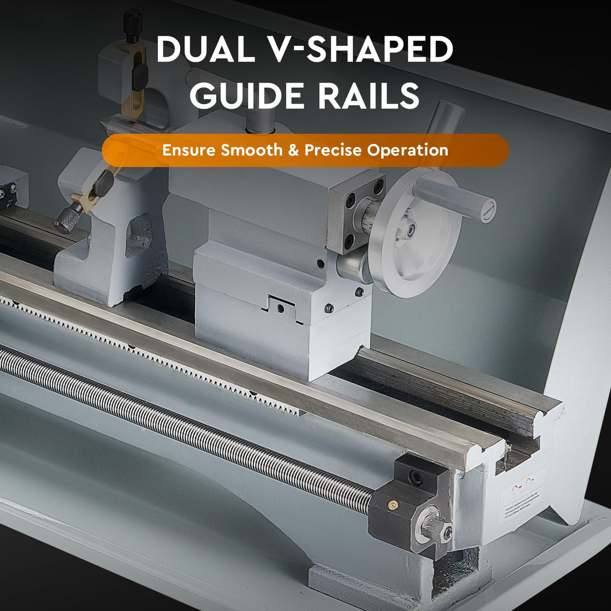 CREWORKS Mini Metal Lathe, 9" x 24" Benchtop Metal Lathe with 3 Jaw Chuck and 3000rpm Max. Spindle Speed, 1100W Metalworking Machine with LCD Display, Metal Lathe Machine CREWORKS