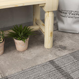 Outsunny Natural Wood Semicircular Garden Bench for Outdoor Spaces Outsunny