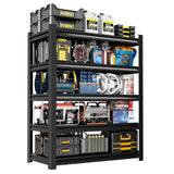 Welfiya 36" W Garage Shelving,5-Tier Heavy Duty Shelving Unit,3000LBS Adjustable Metal Storage Shelves,Storage Rack Units for Industrie,Shed,Warehouse,Basement,Black,36" W x 16" D x 72" H Welfiya