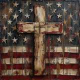 KTHOFCY 5D DIY Diamond Painting Kits for Adults, American Flag Cross Full Drill Embroidery Cross Stitch Crystal Rhinestone Paintings Pictures Arts Wall Decor Painting Dots Kits 11.8X11.8 inch KTHOFCY