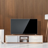 Art3dwallpanels 8 Pack Wood Slat Wall Paneling, 104'' x 6.7'' WPC Soundproof 3D Wall Panels for Interior Wall Decor, Fluted Textured Panel Wall Slats, Teak Art3dwallpanels