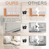 Korser 56.3" W x 74.8" D Small Full Size Pullout Sofa, Futon Sofa Bed with Side Pockets, Convertible Loveseat with Washable Breathable Cover, Living Room Futon Sofa, White Korser