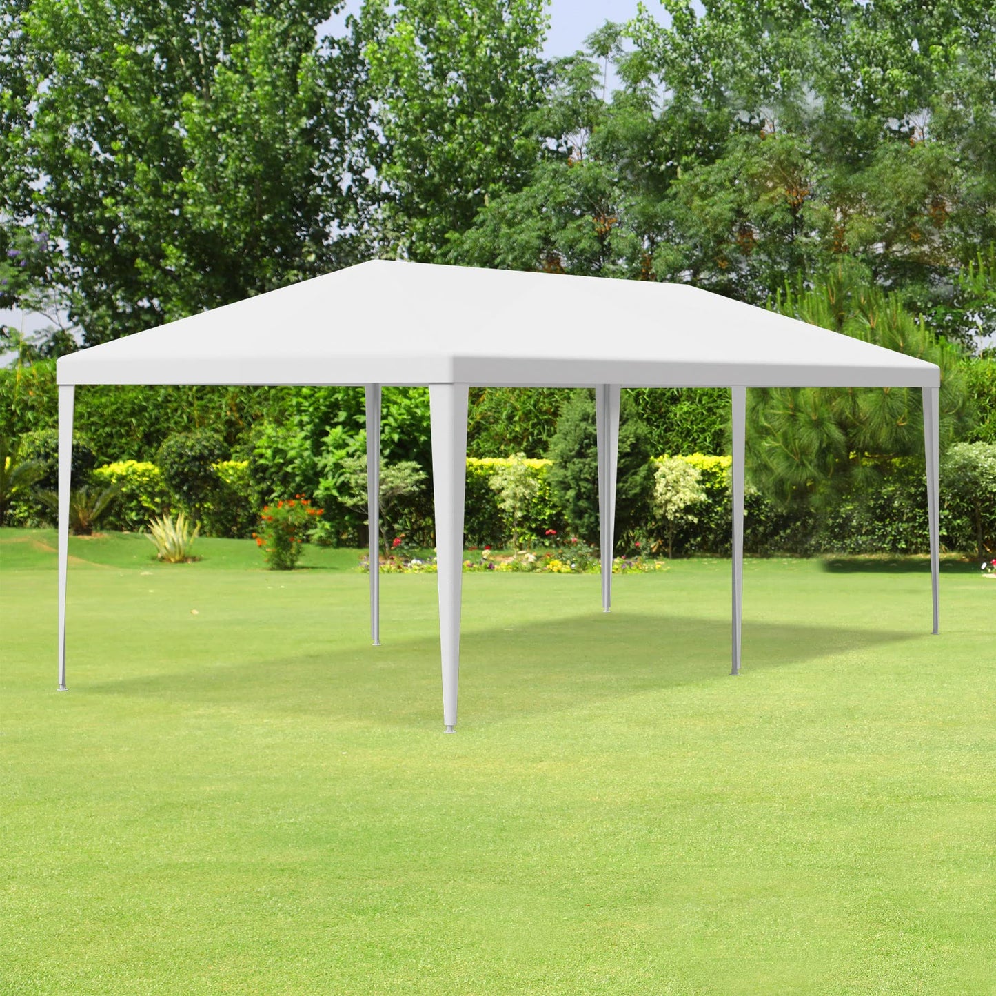 JupiterForce 10x20 Canopy Tent Outdoor Wedding Party Tent with Removable Sidewalls Heavy Duty Waterproof Patio Gazebo Shelter BBQ Pavilion Canopy Cater Event Tents, White(10' x 20')