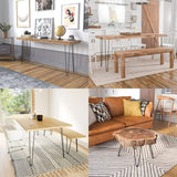 Genius Iron Hairpin Table Legs 16 inch, 3/8" Solid Metal Steel Firm Welding Home DIY for Coffee Table, Bench, Chair with Rubber Floor Protectors, Black, 4 PCS Genius Iron