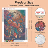 Acudotr Diamond Painting Kits for Adults, 5D DIY Diamond Art Kits for Beginners, Full Drill Diamond Painting Kits for Home Wall Decor, Dreamcatcher, 12x16 Inch Acudotr