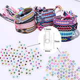 20 skiens Embroidery Floss，Embroidery Thread Friendship Bracelet Stitch Kit， Crafts Thread with 200beads，1 roll of transparent thread, 1 bracelet wheel，1 threader LE PAON