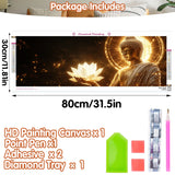 SKRYUIE 5D Large Diamond Painting Kits The Buddha - DIY Diamond Art Kits for Adults Flower, Full Round Drill - Crystal Embroidery Cross Stitch - Craft for Wall & Office Decor - 12x30 inch / 30x80 cm SKRYUIE