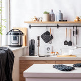 MasterChef Immersion Blender Handheld with Electric Whisk & Milk Frother Attachments, Hand Held Stainless Steel Stick Emulsifier for Making Baby Food, Soup, Puree, Cake, Cappuccino, Latte etc, 400W MasterChef